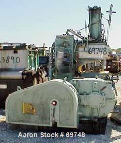 Used Moriyama Double Arm Dispersion Mixer, 75 Liter (19 Gallon) Working, 180 Liter (47 Gallon) Total Capacity. Stainless steel jacketed bowl 22-1/2" left to right x 23-3/4" front to back x approximat...