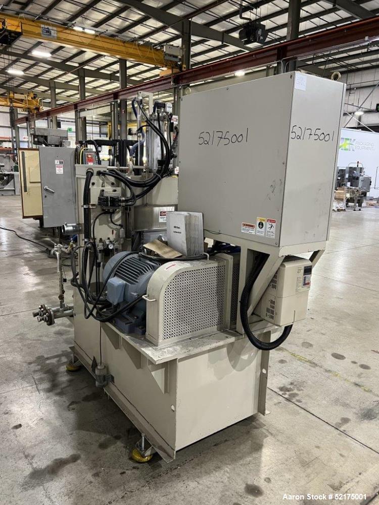 Used- Moriyama Double Arm Dispersion Mixer, Model DS3-20MWB-E, Stainless Steel. Mixing volume 3 liter, total volume 8 liters...
