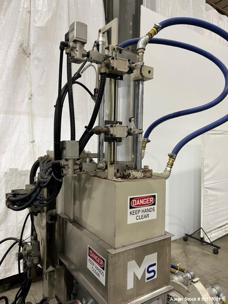 Used- Moriyama Double Arm Dispersion Mixer, Model DS3-20MWB-E, Stainless Steel. Mixing volume 3 liter, total volume 8 liters...
