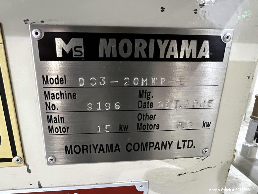 Used- Moriyama Double Arm Dispersion Mixer, Model DS3-20MWB-E, Stainless Steel. Mixing volume 3 liter, total volume 8 liters...