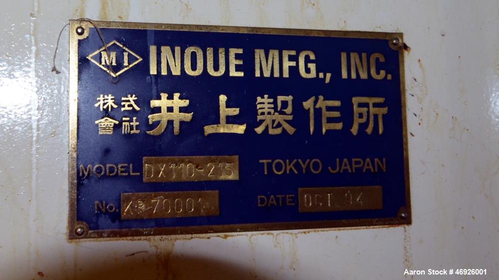 Used Inoue Moriyama Double Arm Dispersion Mixer, 110 Liter (29 Gallon)