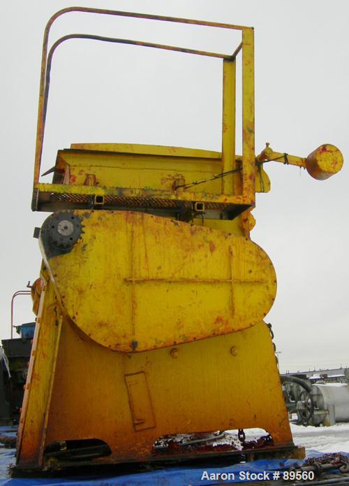USED: Double arm mixer, approximate 200 gallon working capacity, carbon steel. Jacketed bowl 49-1/2" left to right x 45" front to back x 26" deep. 12" top bowl extension. Tangential sigma blades, cou...
