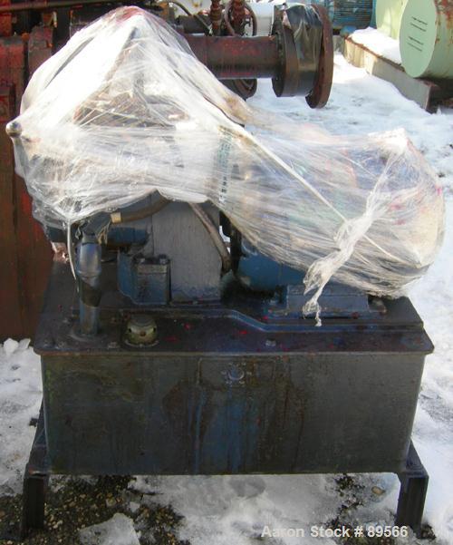 USED: Double arm mixer, low boy design, approximate 200 gallon working capacity, carbon steel. Jacketed bowl 53" left to right x 43-1/2" front to back x 26" deep. 12" top bowl extension. Tangential s...