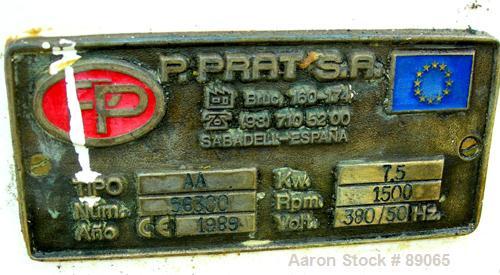 Used Stainless Steel P. Prat S A Double Arm Mixer, Model AA, approx. 13 Gallon 