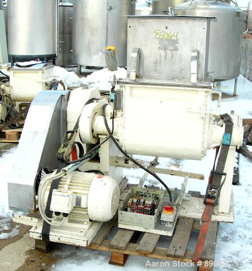 USED: P Pratt S A double arm mixer, model BA-S. Approximate 20 gallon working capacity, 304 stainless steel. Stainless steel jacketed bowl 19-7/8" left to right x 21-1/4" front to back x approximatel...