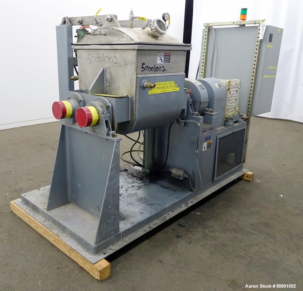 Used Paul O. Abbe Double Arm Mixer, Model SBM-20, 304 Stainless Steel.