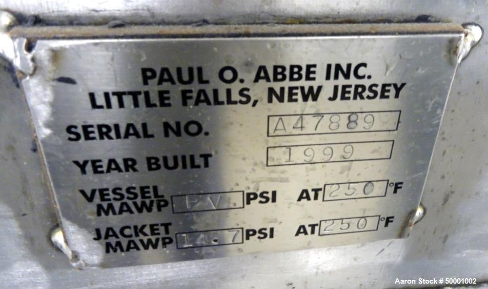 Used- Paul O. Abbe Double Arm Mixer, Model SBM-20, 304 Stainless Steel.