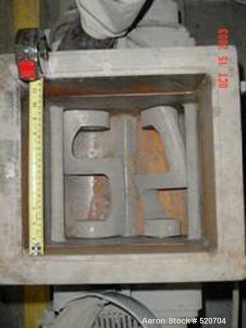 USED: Paul O Abbe double arm sigma blade mixer, mild steel. Trough measures 12" wide x 13" long x 16" deep. Approximate 10 gallon working capacity. 10 hp drive, mounted on a common base, 460 volt, 3 ...