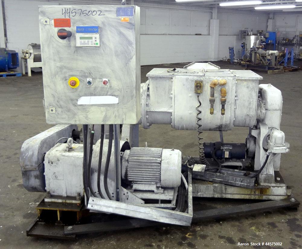 Used Readco Double Arm Mixer, 25 Gallon Working Capacity (38 Total), 304 Stainless Steel. Carbon steel jacketed bowl 20” left to right x 23-5/8” front to back x approximately 16-1/2” deep. Overlappin...