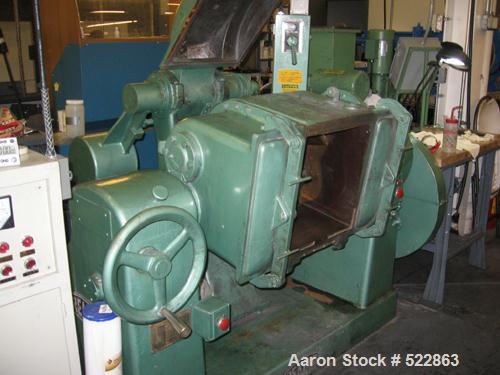 USED: Readco double arm mixer, 10 gallon working capacity, 15 gallontotal, carbon steel. Jacketed bowl 16-3/4" front to back x 15" leftto right x approximately 15" deep, rated at 125 psi. Overlapping...
