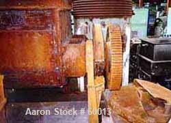 USED: Readco double arm mixer, 100 gal working capacity. Carbon steel jacketed. Bowl only est 75 psi. Bowl 33" l-r x 37" f-b x 31" dp + 8" bowl extension. Flat top cover with lid. Sigma blades tangen...