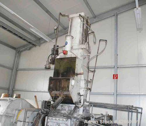 Used Shaw Rubber Kneader, type K2A Mark 3 Intermix double arm mixer. Sturdigear drive. Includes stamps, control panels, operation platform. Working capacity 7.1 gallons (27 liters), total capacity 13...
