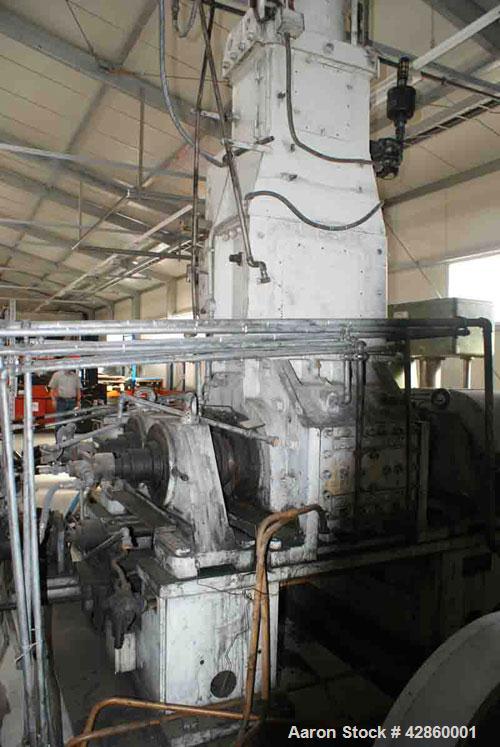 Used Shaw Rubber Kneader, type K2A Mark 3 Intermix double arm mixer. Sturdigear drive. Includes stamps, control panels, operation platform. Working capacity 7.1 gallons (27 liters), total capacity 13...