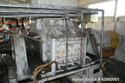 Used Shaw Rubber Kneader, type K2A Mark 3 Intermix double arm mixer. Sturdigear drive. Includes stamps, control panels, operation platform. Working capacity 7.1 gallons (27 liters), total capacity 13...