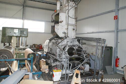 Used Shaw Rubber Kneader, type K2A Mark 3 Intermix double arm mixer. Sturdigear drive. Includes stamps, control panels, operation platform. Working capacity 7.1 gallons (27 liters), total capacity 13...