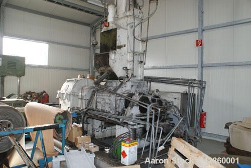 Used Shaw Rubber Kneader, type K2A Mark 3 Intermix double arm mixer. Sturdigear drive. Includes stamps, control panels, operation platform. Working capacity 7.1 gallons (27 liters), total capacity 13...
