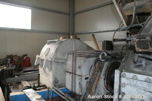Used Shaw Rubber Kneader, type K2A Mark 3 Intermix double arm mixer. Sturdigear drive. Includes stamps, control panels, operation platform. Working capacity 7.1 gallons (27 liters), total capacity 13...