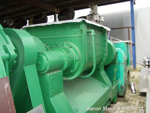 Used Strommen Double Arm Mixer, type Universal mixer. Stainless steel on product contact parts, 132 gallon (500 liter) working, total capacity 169 gallon (640 liter). 35.88" x 35.88" x 29.64" deep (9...