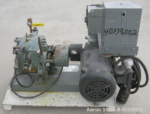 Used Teledyne Readco lab size double arm mixer, size 1 qt (.25 gallon), 316 stainless steel. Carbon steel jacketed bowl, 9 1/8" left to right x 5 13/16" front to back x 4 3/4" deep, rated 150 psi at ...