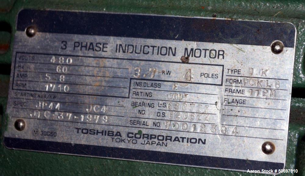 Used Toshin Co. Double Arm Mixer, Model TKB1600-100, Approximately 1600 Liter