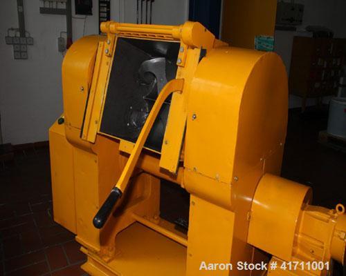 Used-VEB Double Z Mixer. Carbon steel, capacity 110 lbs/1.8 cubic feet (50 kg), bowl size 16" x 16" x 16" (400 x 400 x 400 m...