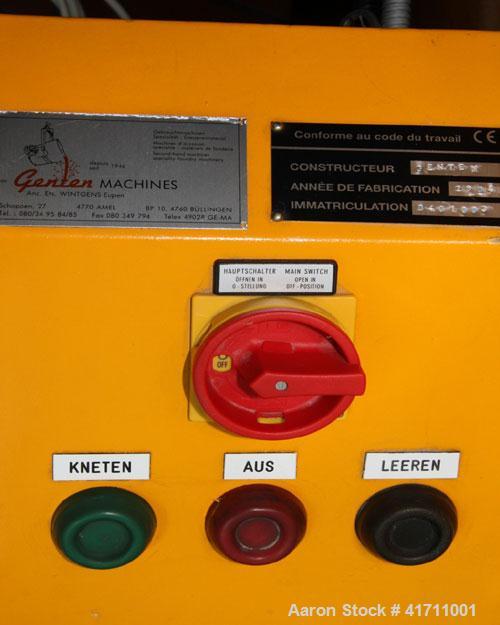Used VEB Double Z Mixer. Carbon steel, capacity 110 lbs/1.8 cubic feet (50 kg), bowl size 16" x 16" x 16" (400 x 400 x 400 mm). Speed 180 rpm, motor 4 hp/3 kW, manual bowl emptying with automatic dis...
