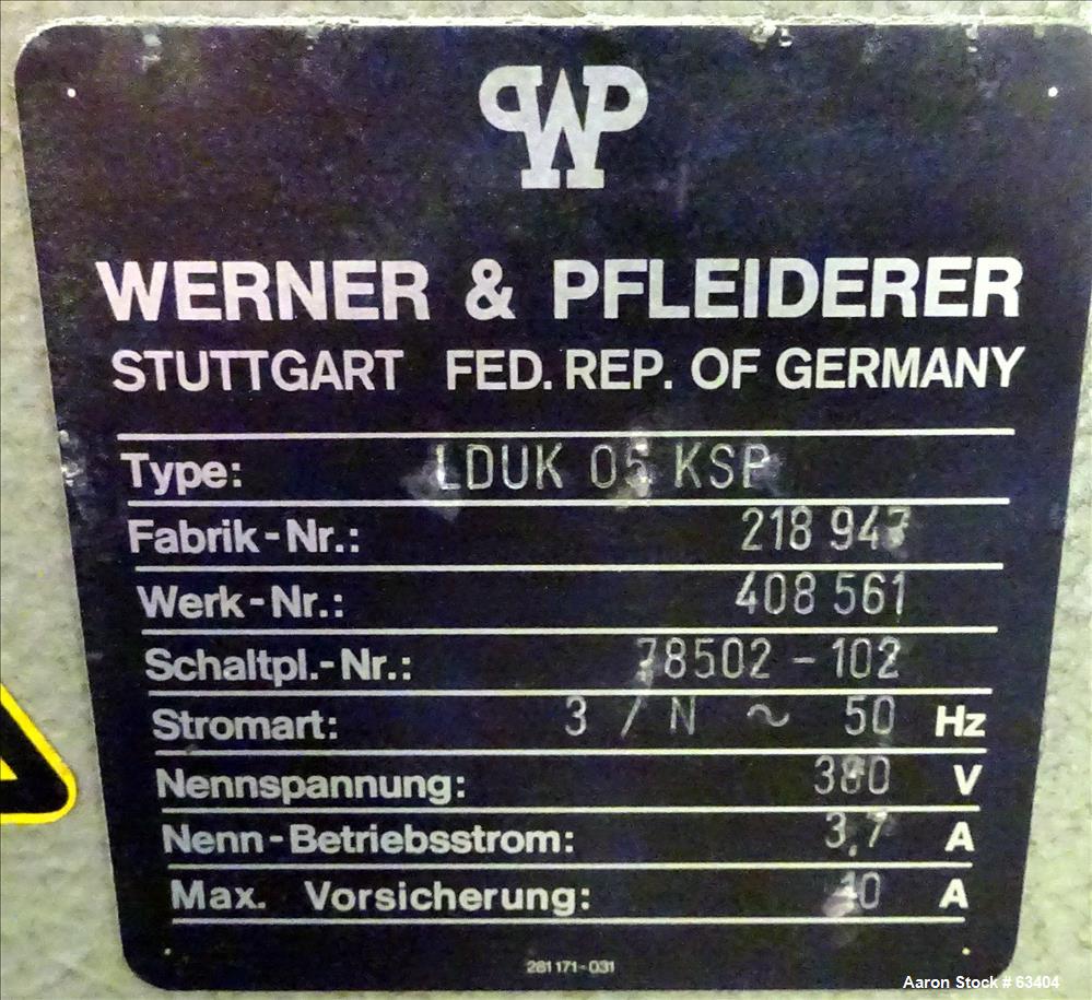 Used: Stainless Steel Werner & Pfleiderer lab size double arm mixer, type LDUK0.