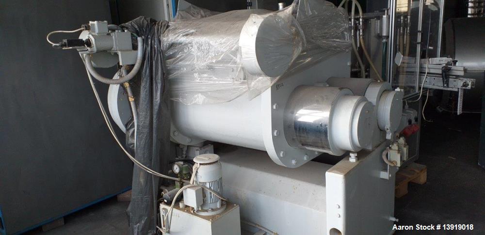 Used Werner & Pfleiderer Double Arm "Z Blade" Mixer, Model UK 315 KSL. Stainless Steel on product contact parts. Total capacity 83.3 gallon (315 liter), Working capacity 79.3 gallon (300 liter). Stea...