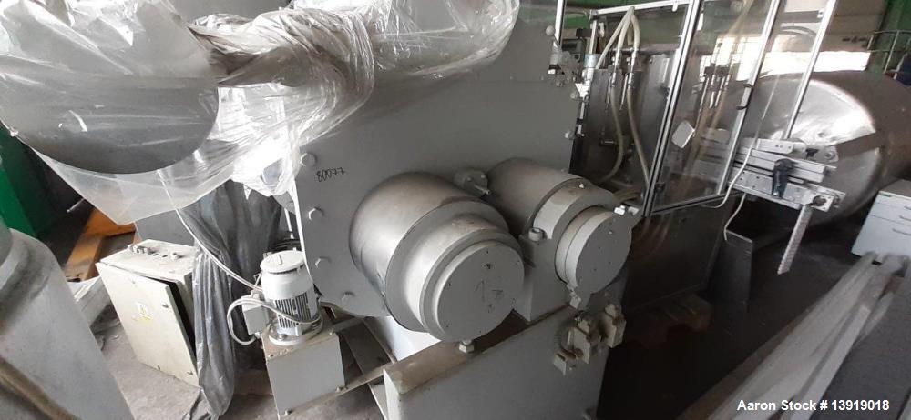 Used Werner & Pfleiderer Double Arm "Z Blade" Mixer, Model UK 315 KSL. Stainless Steel on product contact parts. Total capacity 83.3 gallon (315 liter), Working capacity 79.3 gallon (300 liter). Stea...