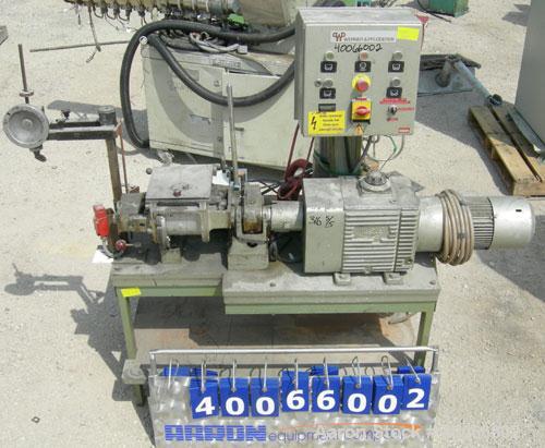 Used Stainless Steel Werner & Pfleiderer Lab Size Double Arm Mixer, 0.53 gallon (2 liter) working capacity