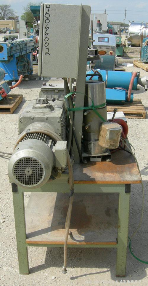 Used Stainless Steel Werner & Pfleiderer Lab Size Double Arm Mixer, 0.53 gallon (2 liter) working capacity
