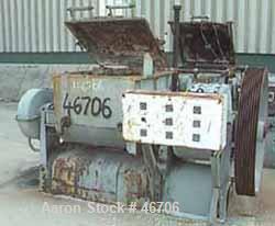 USED: Werner and Pfleiderer double arm mixer, type uk14 1/2-v1-e3. 395 liter (104 gal) total. 315 liter (83 gal) working capacity. Carbon steel. Jacketed. 6atu (88 psi). Bowl 31" f-b x 33" l-r x 26" ...