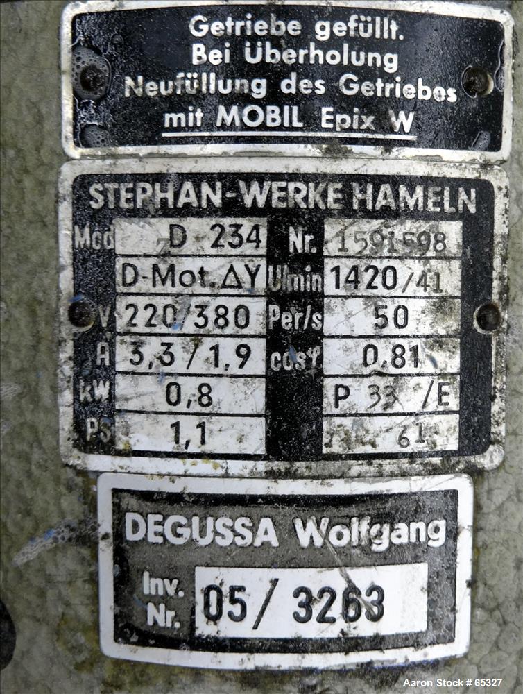 Used Werner & Pfleiderer Double Arm Mixer, 316 Stainless Steel Construction, 2.