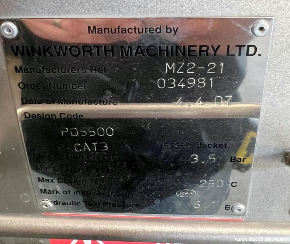 Winkworth Machinery Slurry Double Arm Mixer, Model MZ2-21