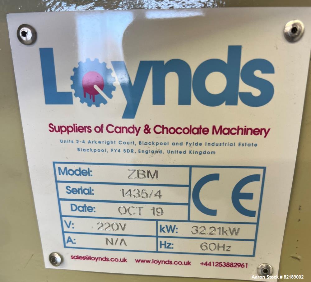 Used Loynds Double Arm Mixer, Model ZBM, Stainless Steel Contact Areas. Approximate 50 gallon working capacity. Jacketed bowl approximate 27.75" left to right x 33-1/8" front to back x 17-3/4" deep w...