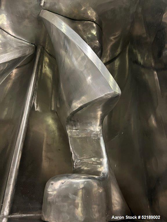 Used Loynds Double Arm Mixer, Model ZBM, Stainless Steel Contact Areas. Approximate 50 gallon working capacity. Jacketed bowl approximate 27.75" left to right x 33-1/8" front to back x 17-3/4" deep w...