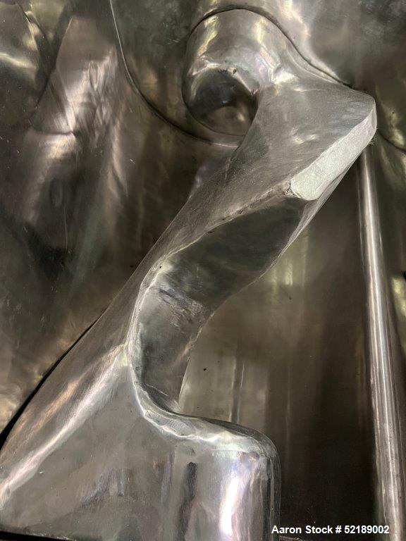 Used Loynds Double Arm Mixer, Model ZBM, Stainless Steel Contact Areas. Approximate 50 gallon working capacity. Jacketed bowl approximate 27.75" left to right x 33-1/8" front to back x 17-3/4" deep w...