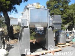Used Aaron Process 200 Gallon (26.74 cubic feet) capacity Vacuum Drying Sigma Mixer – All Stainless, 125 HP, Jacketed, ASME