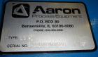 Used Aaron Process Company Double Arm Lab Mixer, 1 Gallon Working Capacity