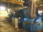 Used Aaron Process Double Arm Mixer, 500 gallon working capacity, stainless steel construction, tangential sigma blades, jacketed bowl and ends, rated 125 psi @ 450 deg F, direct connected drive thru...