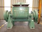 Used Baker Perkins M58 Double Arm Z-Blade Mixer. Mild steel, double jacketed, total capacity 264 gallons (1000 liters), working capacity 198 gallons (750 liters), 35 hp/25 kW, 1460/400 rpm, 220/380V,...