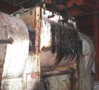 USED: Baker Perkins sigma blade mixer, 400 gallon, carbon steel. Tangential blades, hot oil jacket, 60 hp main drive, bottom dump discharge.