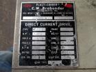 Used Brabender Laboratory Mixer System. Drive system Type DR-2072, 7.5hp DC motor with controller, Haake mixing head, (6) eurotherm controllers. Serial# 0123/PE.
