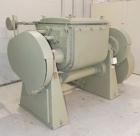 Used Guittard M56 Double Arm Z-Blade Mixer, carbon steel, 92 gallon total capacity, 66 gallon working capacity, double jacketed. CEM motor with gearbox 15 hp, 970 rpm, 220/380V, 50 hz. Tilting lid wi...