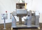 Used Littleford Day Sanitary Mogul Double Arm Mixer, Model 100.  100 Gallon working capacity (150 total), 304 stainless steel on product contact areas. Jacketed bowl 40