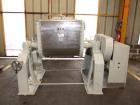 Used Olsa Z-blade mixer, stainless steel, working capacity 119 gallons (450 liter), total capacity 159 gallons (600 liter), tilting lid with a spray tube and two counterweights.  Emptying by tilting ...