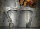 USED: Double arm mixer, approximate 200 gallon working capacity, carbon steel. Jacketed bowl 49-1/2