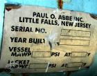 USED: Paul O Abbe lab size double arm mixer, .7 gallon working capacity, 1 total, 304 stainless steel. Internal #4 polish and rated FV and 14.7 psi at 360 deg F. Carbon steel jacketed bowl 8-1/2