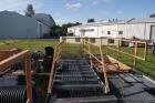 Used Shaw Rubber Kneader, type K2A Mark 3 Intermix double arm mixer. Sturdigear drive. Includes stamps, control panels, operation platform. Working capacity 7.1 gallons (27 liters), total capacity 13...