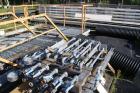 Used Shaw Rubber Kneader, type K2A Mark 3 Intermix double arm mixer. Sturdigear drive. Includes stamps, control panels, operation platform. Working capacity 7.1 gallons (27 liters), total capacity 13...